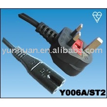 Figura-8 cable de alimentación Figura 8 cable ocho tipo potencia cables UK enchufe